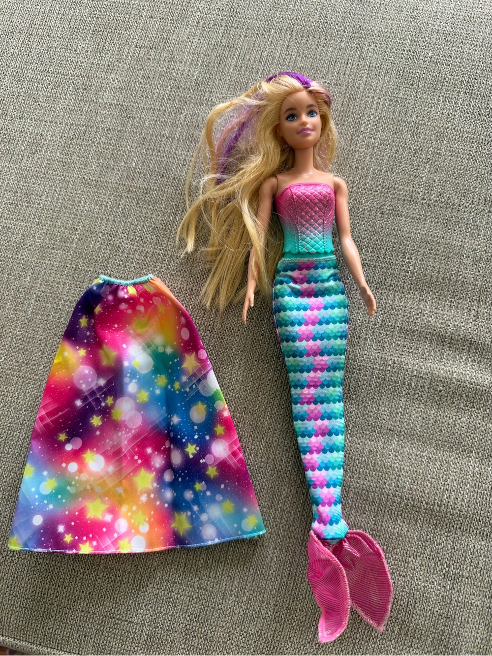 Mermaid Barbie with changeable tail and skirt